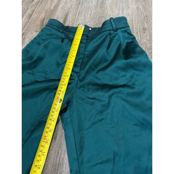 Abercrombie and Fitch A&F Sloane Tailored wide leg trousers emerald green pants - Picture 5 of 12
